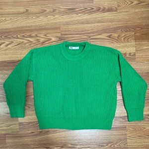 Zara Green Knit Top